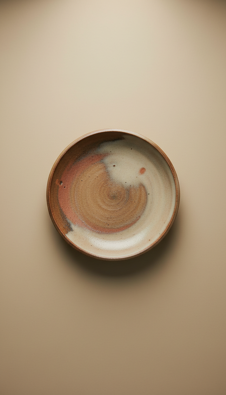 Artisan Stoneware Dessert Plate with Satin Sheen